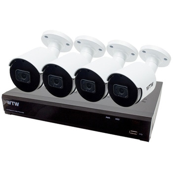 最高級 4K 800万画素POE 8ch 防犯カメラ用NVR 2TB搭載 と 屋外対応赤外線監視カメラ セット 塚本無線