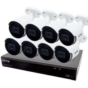 最高級 4K 800万画素POE 8ch 防犯カメラ用NVR 2TB搭載 と 屋外対応赤外線監視カメラ セット 塚本無線