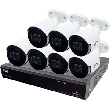 最高級 4K 800万画素POE 16ch 防犯カメラ用NVR 2TB搭載 と 屋外対応赤外線監視カメラ セット 塚本無線