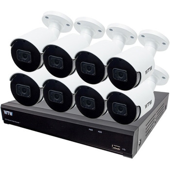 最高級 4K 800万画素POE 16ch 防犯カメラ用NVR 2TB搭載 と 屋外対応赤外線監視カメラ セット 塚本無線