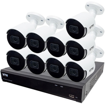 最高級 4K 800万画素POE 16ch 防犯カメラ用NVR 2TB搭載 と 屋外対応赤外線監視カメラ セット 塚本無線