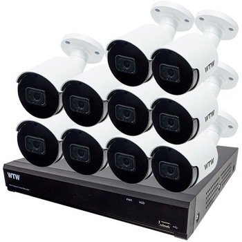 最高級 4K 800万画素POE 16ch 防犯カメラ用NVR 2TB搭載 と 屋外対応赤外線監視カメラ セット 塚本無線