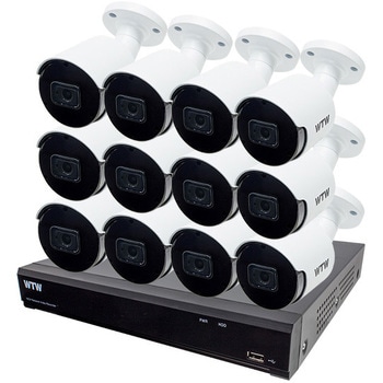 最高級 4K 800万画素POE 16ch 防犯カメラ用NVR 2TB搭載 と 屋外対応赤外線監視カメラ セット 塚本無線