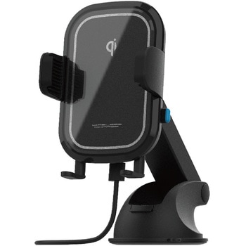 ワイヤレス充電器 QI自動開閉ホルダー 手帳対応 キャパシタ付 15W 吸盤取り付け カシムラ
