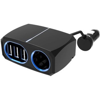 セパレートソケット 3リバーシブルUSB 自動判定 7.2A カシムラ