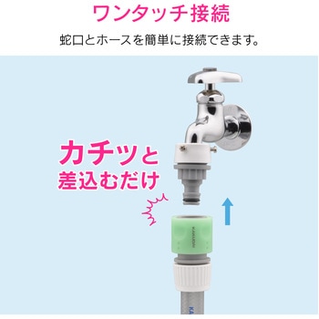 万能口金 ワンタッチ接続用 (蛇口ニップル ビス止め 呼13の蛇口用) GAONA(ガオナ)