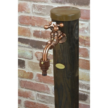 万能口金とホーセンドのセット ワンタッチ接続 (蛇口にホース取付け ジョイント ニップル ビス止め式 ブラウン) GAONA(ガオナ)