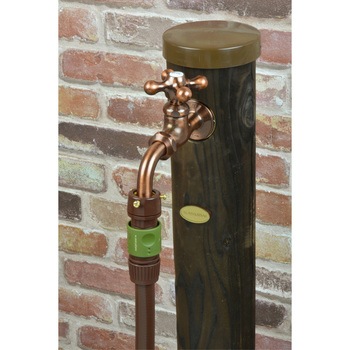 万能口金とホーセンドのセット ワンタッチ接続 (蛇口にホース取付け ジョイント ニップル ビス止め式 ブラウン) GAONA(ガオナ)