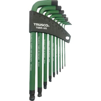 TGBR-9S カラーボールポイント六角棒レンチセット 1セット(9本) TRUSCO