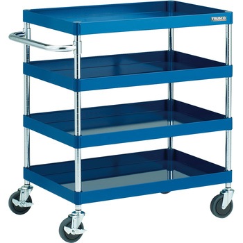 ＴＲＵＳＣＯ　ツールワゴン　フェニックスワゴン　省音　９００Ｘ６００ＸＨ６００　２段　ヤンググリーン ツールワゴン フェニックスワゴン 省音 750X500XH880 4段 TRUSCO