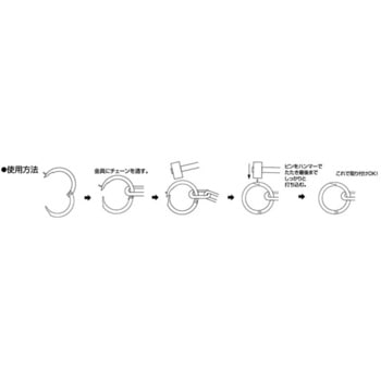 ピン止めチェーンキャッチ 使用ねじM4 TRUSCO