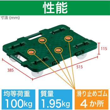 連結式ルートバン 515X385 ナイロン車輪 TRUSCO