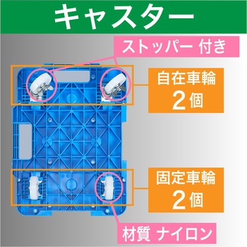 連結式ルートバン 515X385 ナイロン車輪 ストッパー付 TRUSCO