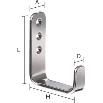 L型フック(ステンレス) TRUSCO フック(吊り金具) 【通販モノタロウ】