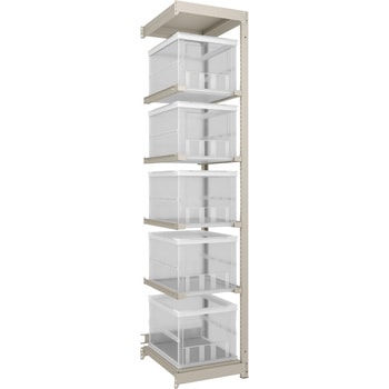 オリコン保管ラック連結型 150kgタイプ 棚板なしタイプ H2100XW430XD595 TRUSCO