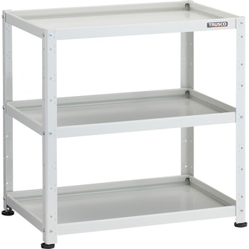 小型物品棚 バーディワゴン固定型 750X500X764 3段 - TRUSCO