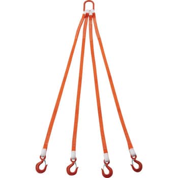 TRUSCO(トラスコ) 2本吊りWスリング フック付き 12mmX3m (1S) GRE-2P