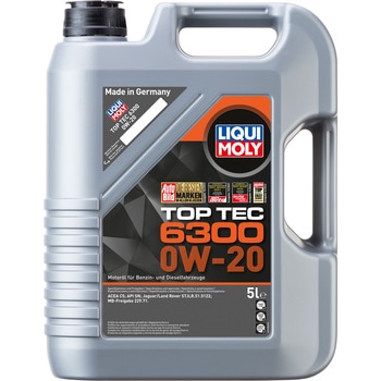 トップテック6300 0W-20 MB，JUGUAR，LANDROVERアプルーバル取得 水素化分解合成油 LIQUI MOLY