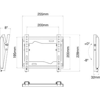 ディスプレイ用壁掛金具 (前傾斜タイプ) 朝日木材加工 (WALL FIT MOUNT