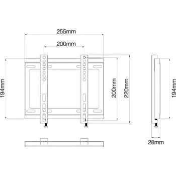 ディスプレイ用壁掛金具 (固定タイプ)