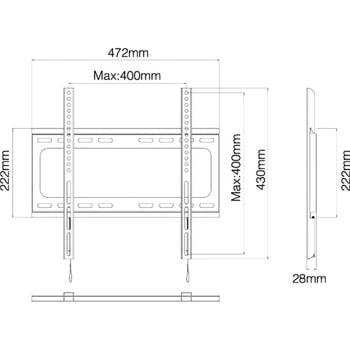 ディスプレイ用壁掛金具 (固定タイプ) 朝日木材加工 (WALL FIT MOUNT)
