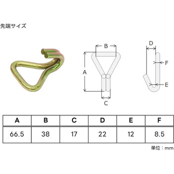 ラッシングベルト アイ&Jフックタイプ 35mm幅1000kg FREAK(フリーク)