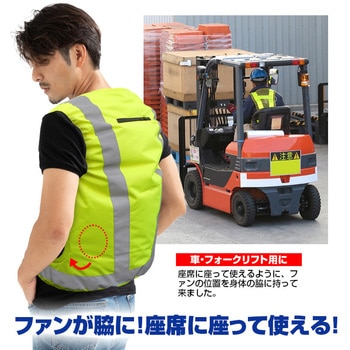 車用 高視認性 安全空調ベスト(ハーネス対応) ブレイン
