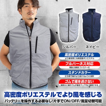 車・フォークリフト用 空調ベスト(ハーネス対応) ブレイン