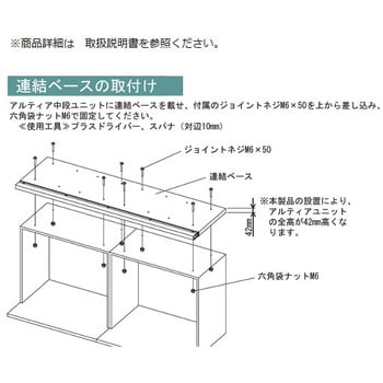 NM-WB1800 アルティア スライドボード 中段ユニット取付けタイプ ナビス(アズワン) 幅1800mm奥行604mm高さ810mm -  【通販モノタロウ】