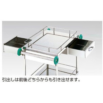 とっても静かな枠付回診車 (3段) ナビス(アズワン)