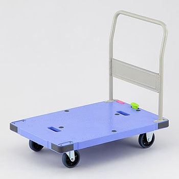 ハンドル固定式 静音樹脂運搬車 スペシャルブレーキ アズワン