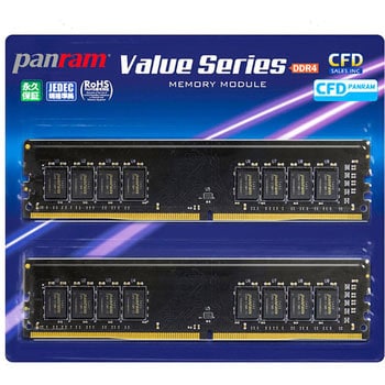 DDR4-2400 デスクトップ用メモリ 288pin DIMM 2枚組 Panram(パンラム ...