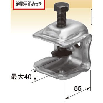 KSコ型 (押ボルト付) 国元商会 固定クランプ 【通販モノタロウ】 1304011