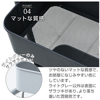 おしゃれ収納ワゴン バスケットトローリー キャスター付き YAMAZEN(山善)