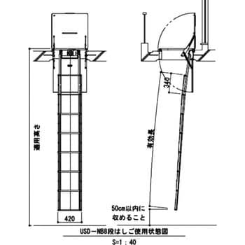 SD-8 避難ハッチ ユレーヌ USDNB梯子のみ 1台 ORIRO 【通販サイト