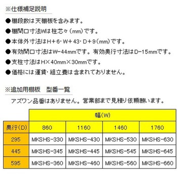 軽量ボルトレスラック アズワン
