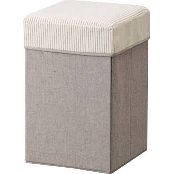 SPACE-KIT かたづけボックス ハイタイプ パール金属 収納付きスツール