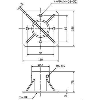 アンカー式ベース金具 吾妻商会(AZUMA)