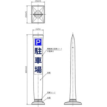 ラバーポール型標識サイン 吾妻商会(AZUMA) ガイドポスト 【通販