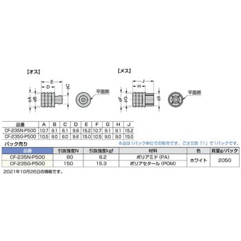 CF-235N-P500 軽量用ホック 1箱(500個) スガツネ(LAMP) 【通販サイト