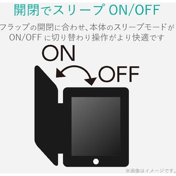 iPad 9.7インチ 第6/5世代 (2018/2017年) ケース カバー 手帳型 フラップ ソフトレザー スリープ対応 マグネット 2アングル 背面クリア 薄型 軽量 ブラック エレコム