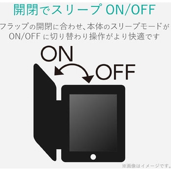 iPad 9.7インチ 第6/5世代 (2018/2017年) ケース カバー 手帳型 フラップ ソフトレザー スリープ対応 マグネット 軽量 ブラック エレコム