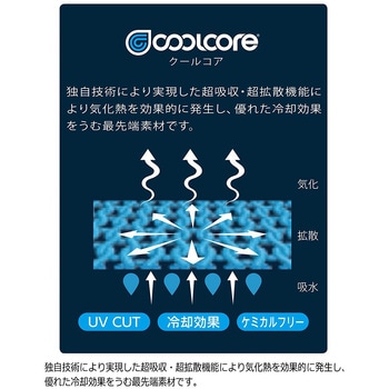 ベルデクセル 男女共用 半袖クールコアTシャツ VEC11上 ミドリ安全