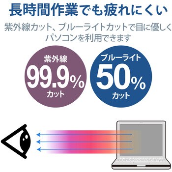 EF-PFKP09 プライバシーフィルター のぞき見防止 液晶保護 Panasonic Let's note CF-SR シリーズ用 12.4インチ  ブルーライトカット 抗菌 1個 エレコム 【通販モノタロウ】