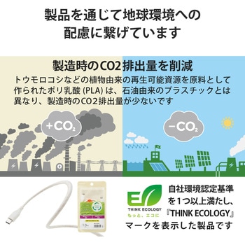 タイプCケーブル (CtoC) PD 60W対応 【スマホ タブレット PC等 Type-C機器対応】 ECO素材 エレコム