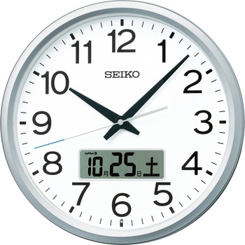 PT202S 電波掛時計(32プログラムチャイム付) セイコー(SEIKO) 銀色 