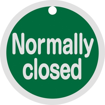 バルブ開閉札丸型 日本緑十字社