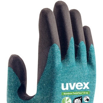 耐切創手袋 バンブー ツインフレックス カットD UVEX(ウベックス)