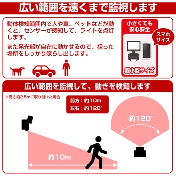 LEDセンサーライト コンセント式 白色LED 防雨 防水 お手軽タイプ 屋外 セキュリティ 防犯 ELPA