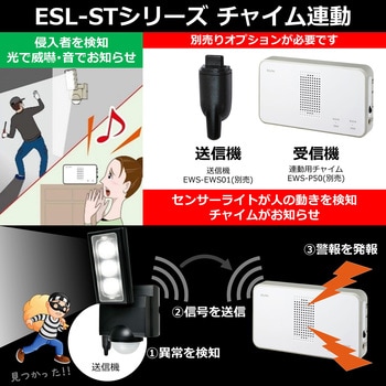 LED 人感センサーライト 白色LED 防犯 セキュリティ 防水 屋外用 電池式 自動点灯